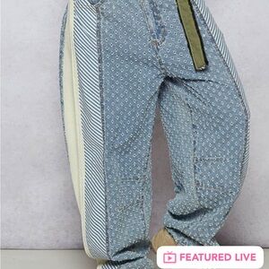 POL Blue Patterned Jeans